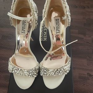 Badgley Mischka Tampa embellished satin sandals